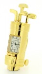Desk Top Gold Clock in a Golf Club Bag